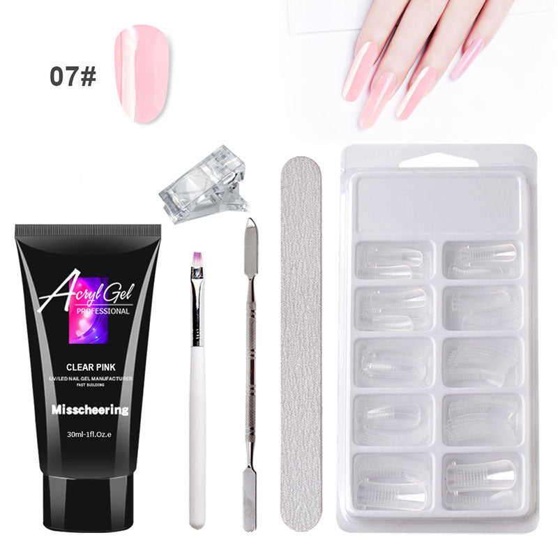 Painless Gel Nail Extension Set – Crystal Gel Sans Support en Papier