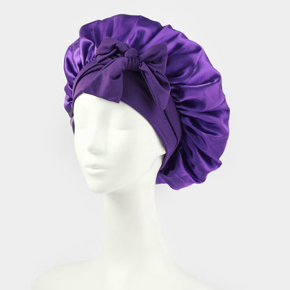 Bonnet en Satin Double Couche – Nuit & Cheveux Bouclés