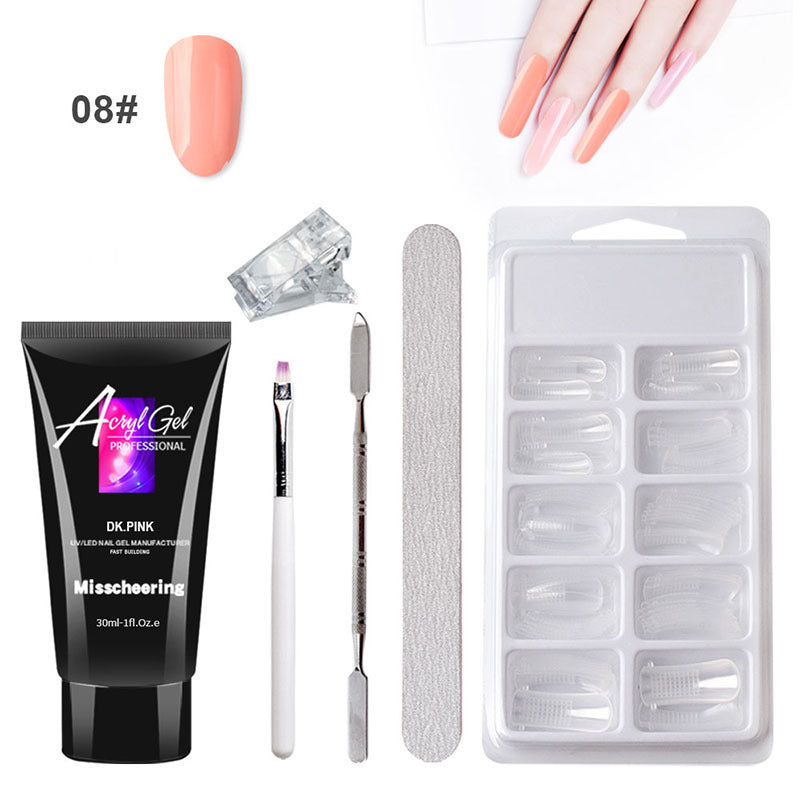 Painless Gel Nail Extension Set – Crystal Gel Sans Support en Papier