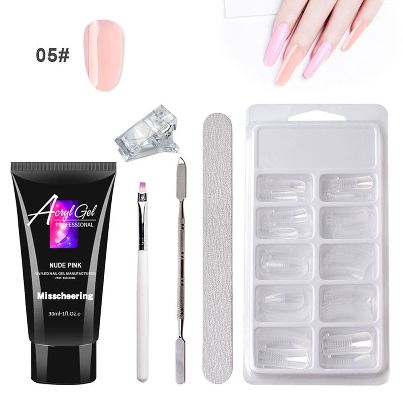 Painless Gel Nail Extension Set – Crystal Gel Sans Support en Papier