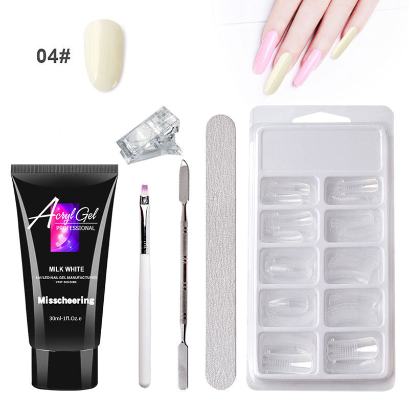 Painless Gel Nail Extension Set – Crystal Gel Sans Support en Papier