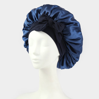Bonnet en Satin Double Couche – Nuit & Cheveux Bouclés