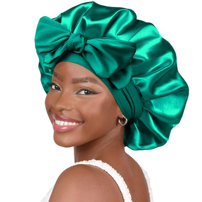 Bonnet en Satin Double Couche – Nuit & Cheveux Bouclés