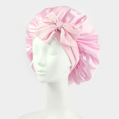 Bonnet en Satin Double Couche – Nuit & Cheveux Bouclés