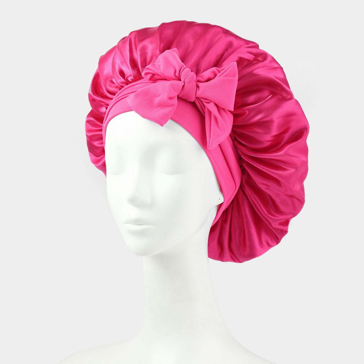 Bonnet en Satin Double Couche – Nuit & Cheveux Bouclés