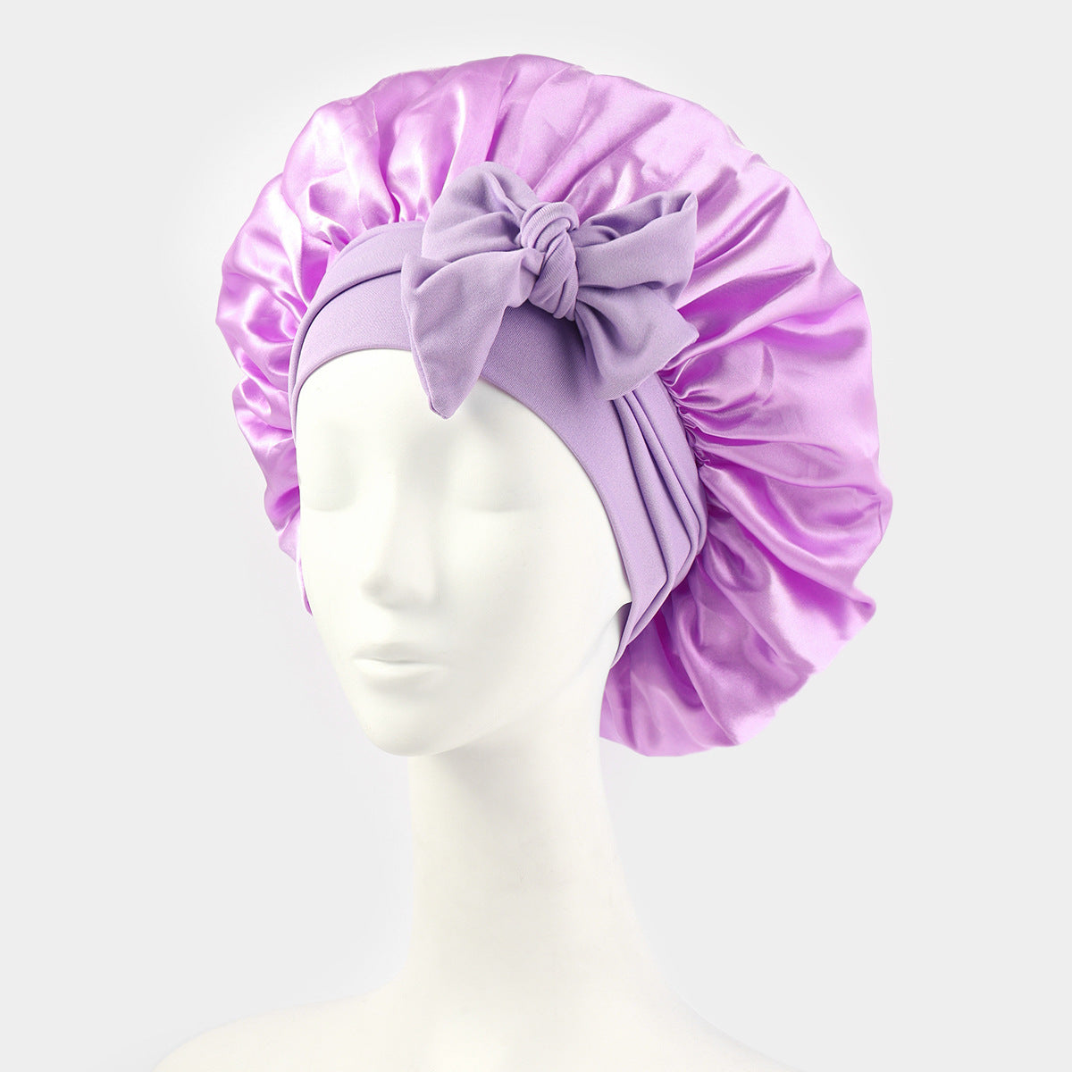 Bonnet en Satin Double Couche – Nuit & Cheveux Bouclés