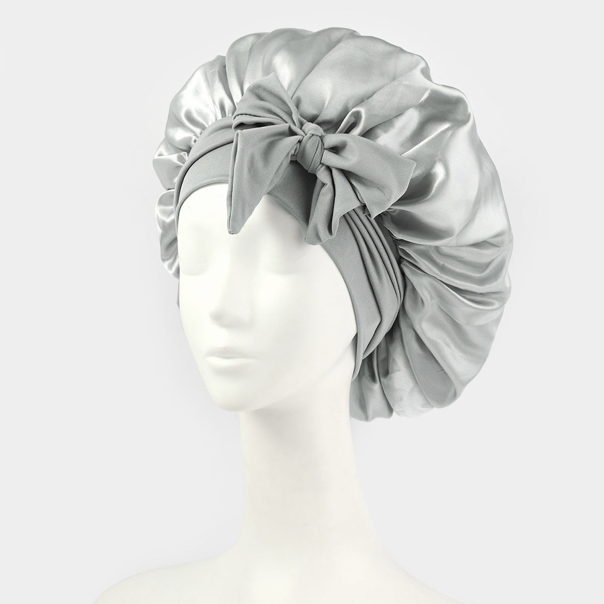 Bonnet en Satin Double Couche – Nuit & Cheveux Bouclés